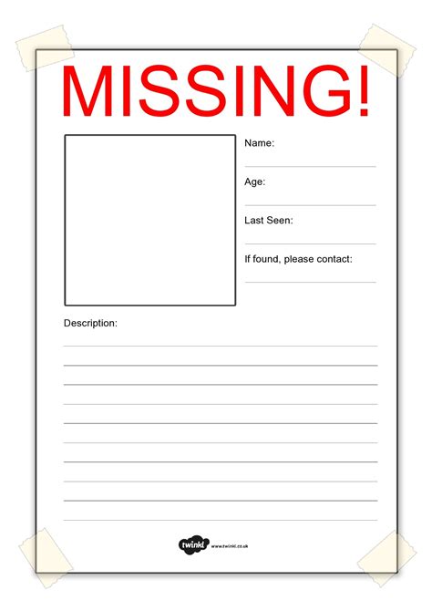 missing poster template