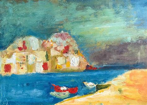 Seascape With Cliff And Boats Wetcanvas Online Living For Artists