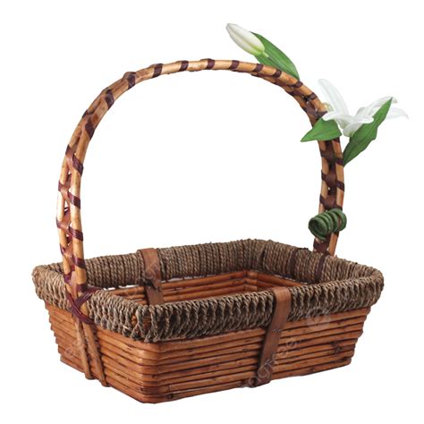 Wicker Basket Wicker Decoration Container Woven Png Transparent