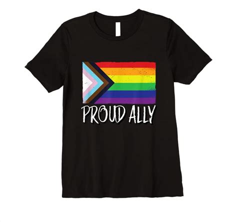 Shop Proud Ally Pride Month Lgbtq Black Pride Flag T Shirts Teesdesign
