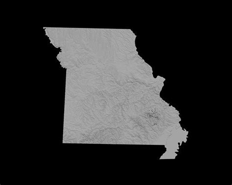 3d Topographical Map Of Missouri 3d Model 3d Printable Cgtrader