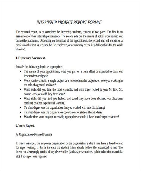 Internship Report 14 Examples Format Pdf Examples