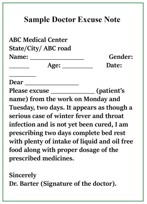 Doctor Notes For School Templates Sample Excuse Note Inside Dr Notes Templates Best