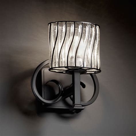 Kordan's finish and form are inspired by a cocktail shaker in a sleek matte black finish. Wire Glass Heritage Matte Black Wall Sconce - Contemporary ...