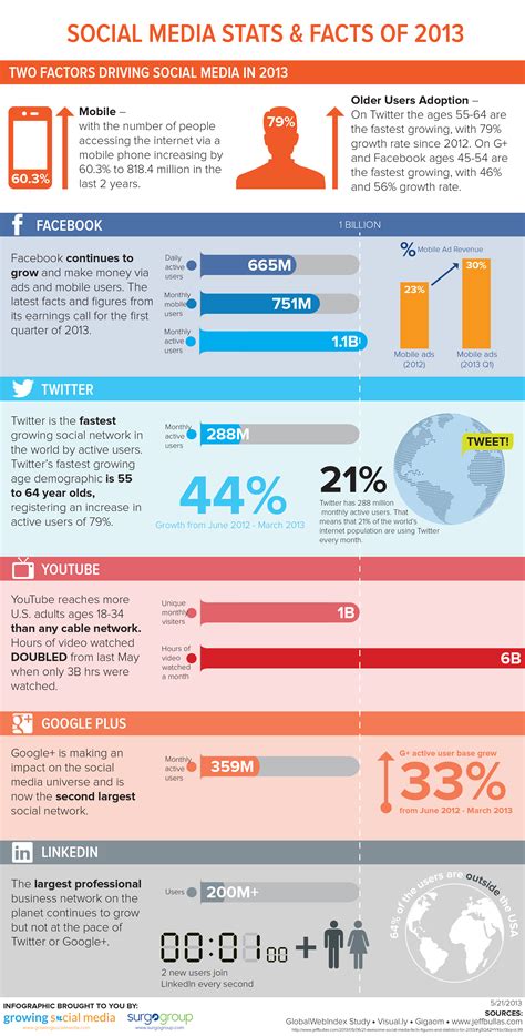 Social Media Usage Statistics Infographic
