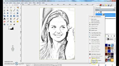 Convert An Imagephoto Into Pencil Drawing Using Gimp Youtube
