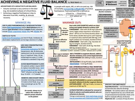 Achieving A Negative Fluid Balance — Icu One Pager