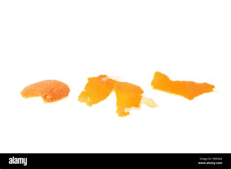 Parts Of Tangerine Peel Isolated On White Background Stock Photo Alamy