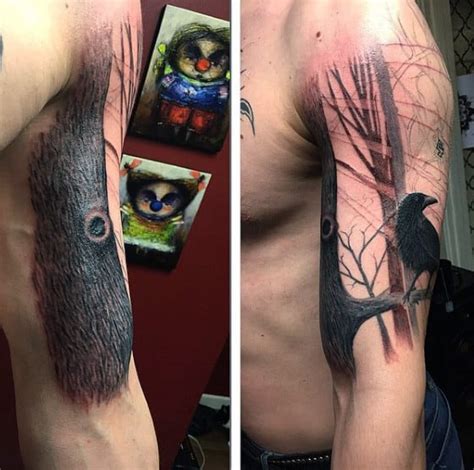 50 Oak Tree Tattoo Designs For Men Leaves And Acorns