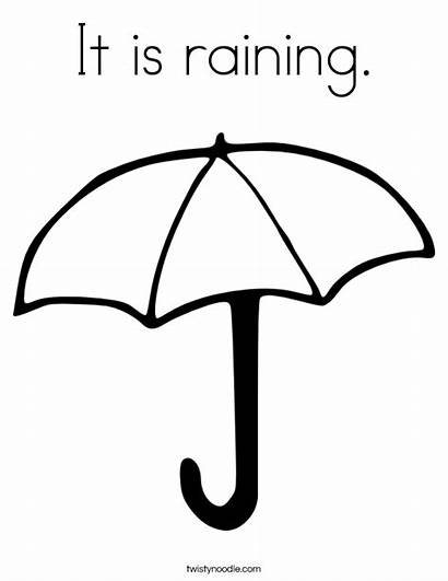 Coloring Raining Weather Pages Sheet Umbrella Colouring