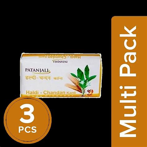 Sandalwood Patanjali Haldi Chandan Body Cleanser Soap Pack Of For