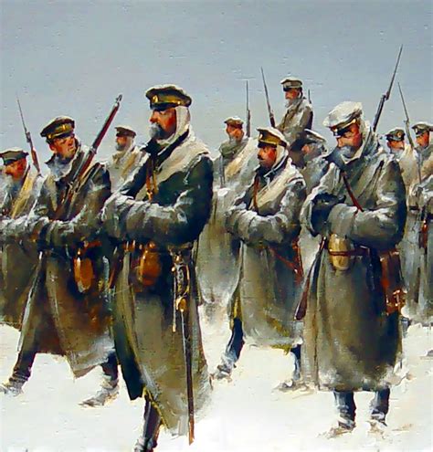 Russian White Army On The March During The Civil War Civil War Art