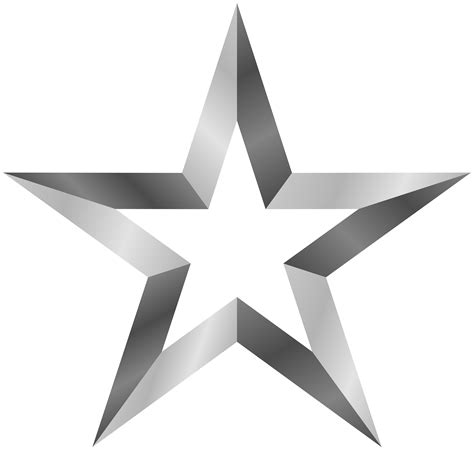 Silver Star Transparent Png Clip Art Image Star Clipart Star