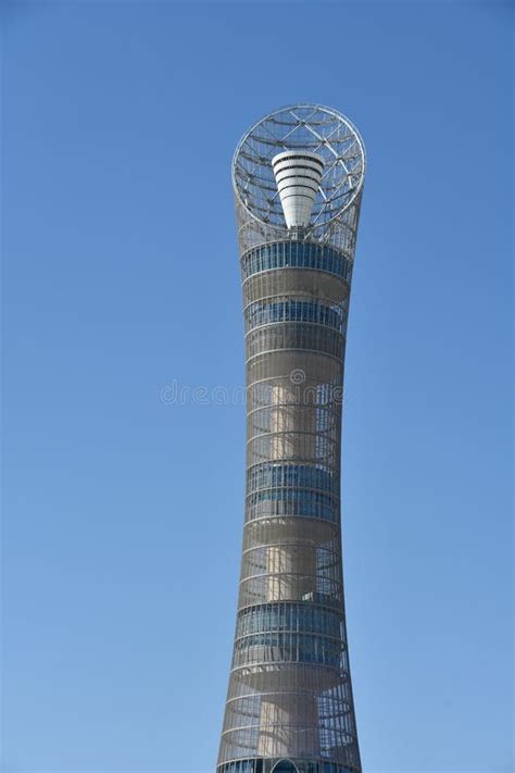 Aspire Tower Also Known As The Torch In Doha Qatar Editorial Stock