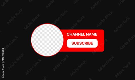 Vetor De Youtube Profile Icon Interface Subscribe Button Channel Name