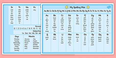 Free Ks1 Spelling Word Mat Teacher Made