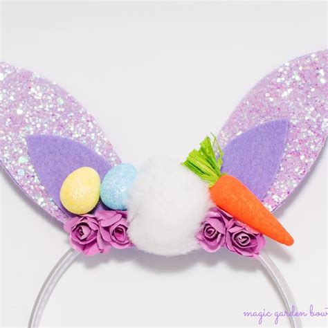 Glitter Easter Bunny Headband Easter Rabbit Headband Glitter Bunny