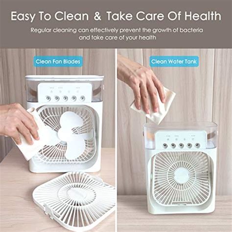 Ntmy Portable Air Conditioner Fan Mini Evaporative Air Cooler With 7