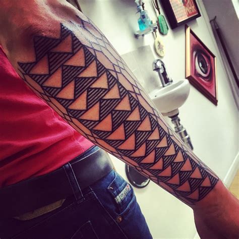 Tattoo Sleeve Lines And Triangles Best Tattoo Ideas Gallery