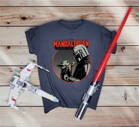 The Mandalorian And Baby Yoda Star Wars T Shirt The Etsy