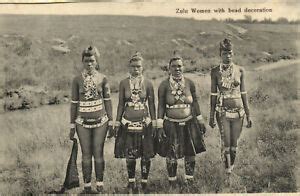 Pc Cpa South African Ethnic Nude Female Zulu Women Vintage Postcard