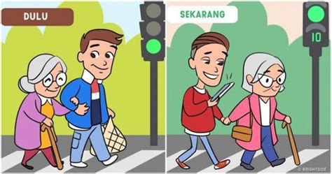 Berbicara mengenai pergeseran, saya berani taruhan kalau hanya segelintir. 12 Gambar perbedaan perilaku orang saat jaman dulu dan ...