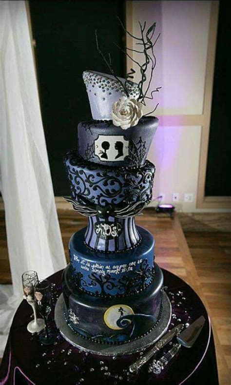 Jack And Sally Wedding Cake Halloween Wedding Cakes Christmas Wedding