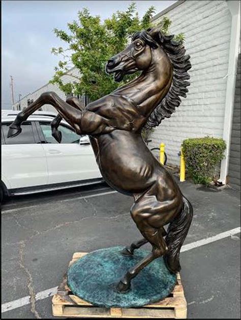 Rearing Stallion Horse Statue Sculpture American Bronzes