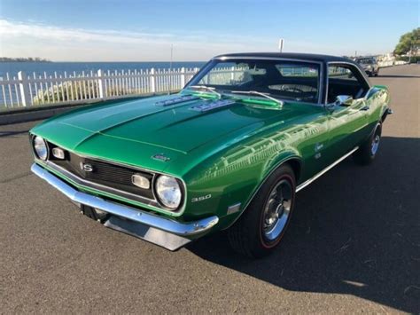 1968 Chevrolet Camaro Ss Custom Rally Green 4speed Excellent For Sale