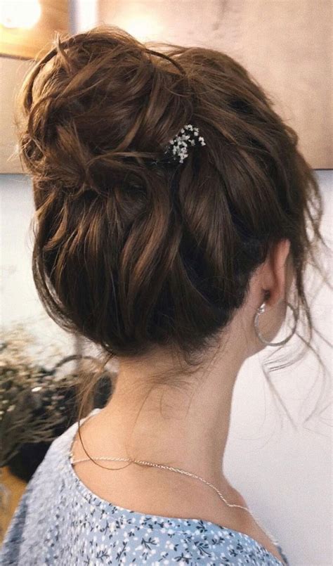 43 Stunning Updo Hairstyles 2022 Messy Top Knot