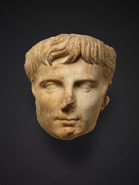 Marble Portrait Of The Emperor Augustus Roman Early Imperial Julio