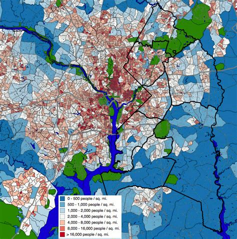 Maryland Population Density Map