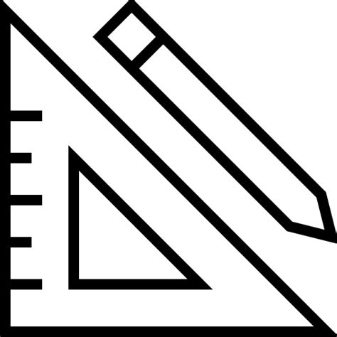 Basic, Bleistift, Lineal Kostenlos Symbol von Linea Icons