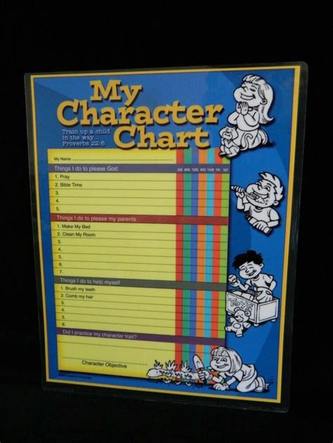 Chore Chart Christian Character Laminated And Reusable Preschool