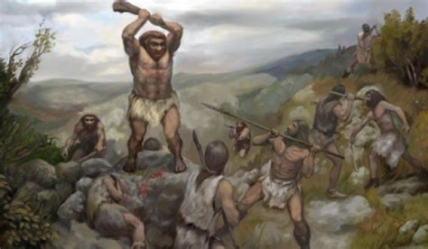 Early Humans Fighting