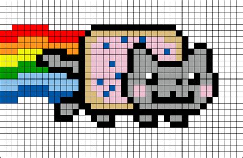 Easy Nyan Cat Pixel Art Easy Pixelart Pixel Art Maker