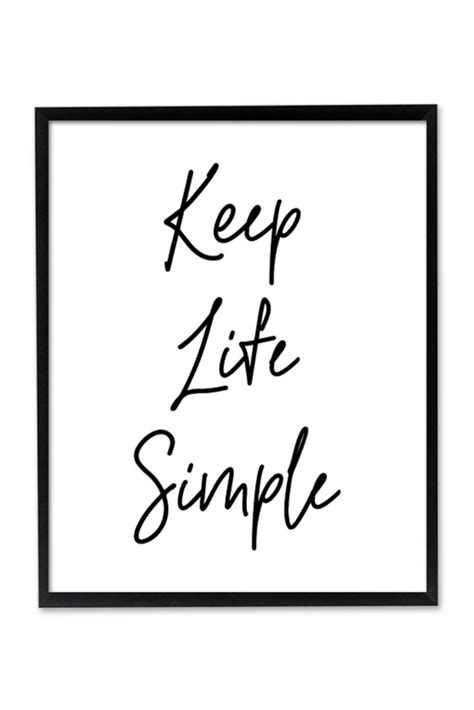 Keep Life Simple Free Printable Wall Art Chicfetti