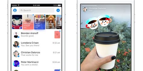Facebook Connects Snapchat Clone In Main App To Messenger