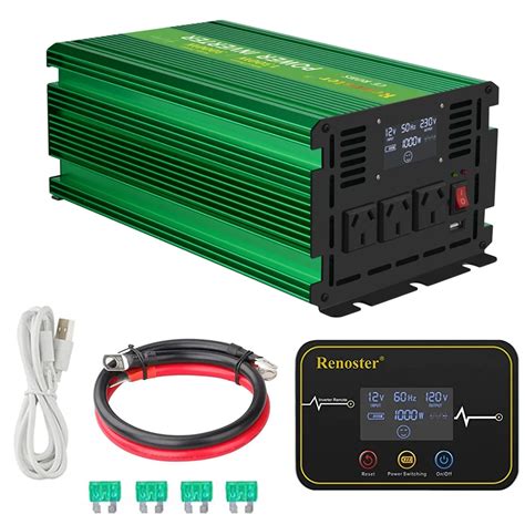 Renoster Power Inverter Dc 12v Ac 240v 1500w 3000w Pure Sine Wave With