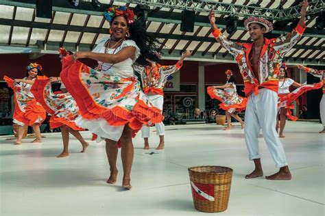 Brazilian Folk Dancers Performing A Typical Dance Editorial Stock Image