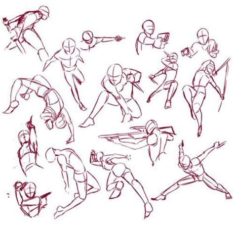 Fighting Poses Drawing