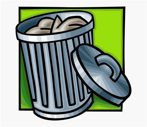 Vector Illustration Of Waste Basket Dustbin Garbage Gambar Vektor