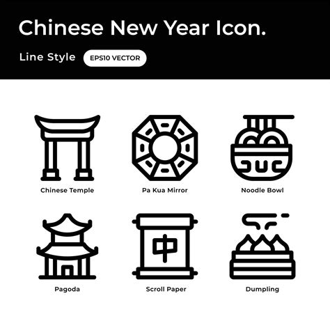 Chinese New Year Icons 17045655 Vector Art At Vecteezy