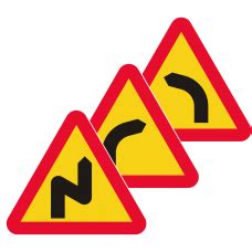 A1/A2 Varning för farliga kurvor - Klicka för fler alternativ!