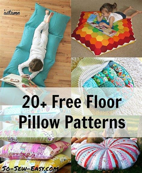 20 Free Floor Pillow Patterns So Sew Easy Sewing Pillows Sewing