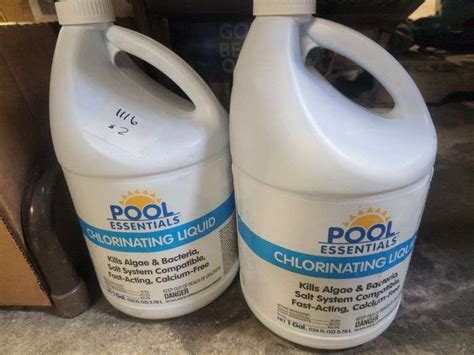 Pool Essentials Chlorinating Liquid For Swimming Pool Use Dallas Online Auction Company