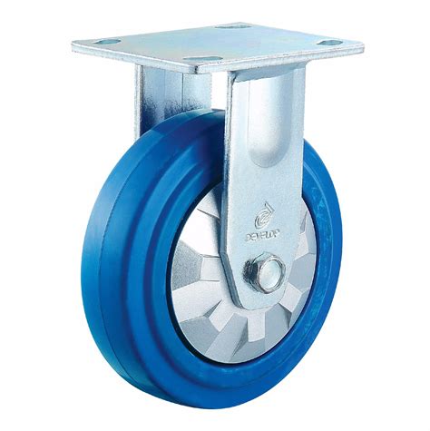 China 4568 Inch Heavy Duty Rubber Caster Wheel Fixed China