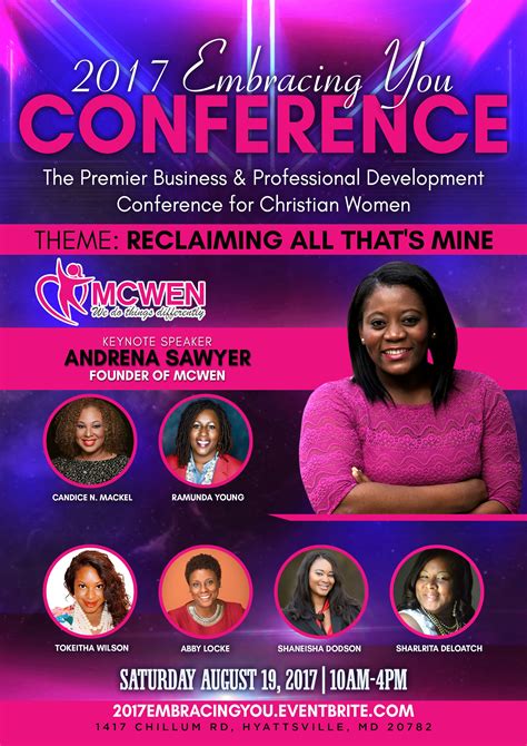 2017 Embracing You Womens Conference The Premier Business And Professional Development