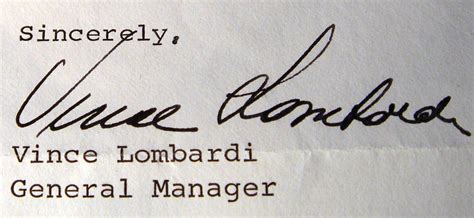 Vince Lombardi Psa Autographfacts℠