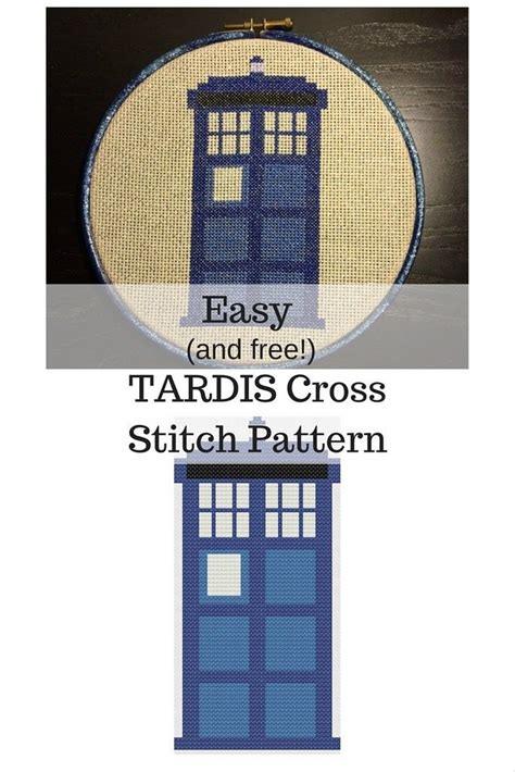 Tardis Cross Stitch Pattern Simple Cross Stitch Easy